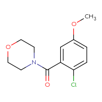 Chemical structure of 4-(2-chloro-5-methoxybenzoyl)morpholine - CSSB06273449398