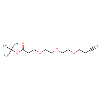 Chemical structure of tert-butyl 3-{2-[2-(2-cyanoethoxy)ethoxy]ethoxy}propanoate - CSSB21224762232