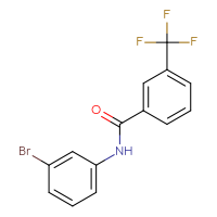 Chemical structure of N-(3-bromophenyl)-3-(trifluoromethyl)benzamide - CSSB00026305843
