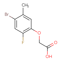 Chemical structure of 2-(4-bromo-2-fluoro-5-methylphenoxy)acetic acid - CSSB00135392933