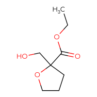 Chemical structure of ethyl 2-(hydroxymethyl)oxolane-2-carboxylate - CSSB06657035702