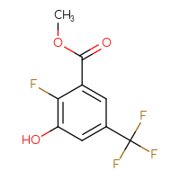 Chemical structure of methyl 2-fluoro-3-hydroxy-5-(trifluoromethyl)benzoate - CSSB00020869527