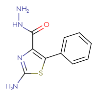 Chemical structure of 2-amino-5-phenyl-1,3-thiazole-4-carbohydrazide - CSSB00009996326