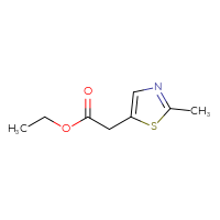 Chemical structure of ethyl 2-(2-methyl-1,3-thiazol-5-yl)acetate - CSSB00013910356
