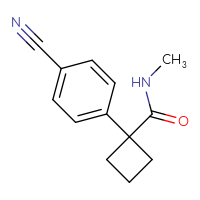 Chemical structure of 1-(4-cyanophenyl)-N-methylcyclobutane-1-carboxamide - CSSB06967844987