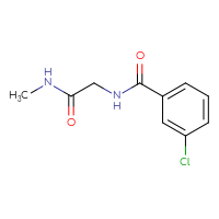 Chemical structure of 2-[(3-chlorophenyl)formamido]-N-methylacetamide - CSSB00000159777