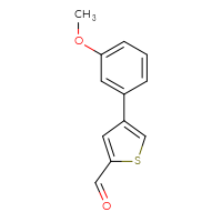 Chemical structure of 4-(3-methoxyphenyl)thiophene-2-carbaldehyde - CSSB00000050962