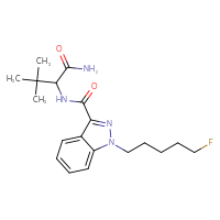 Chemical structure of 2-{[1-(5-fluoropentyl)-1H-indazol-3-yl]formamido}-3,3-dimethylbutanamide - CSSB00161154381