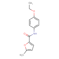 Chemical structure of N-(4-ethoxyphenyl)-5-methylfuran-2-carboxamide - CSSB00026303794