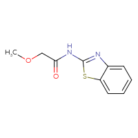 Chemical structure of N-(1,3-benzothiazol-2-yl)-2-methoxyacetamide - CSSB00000186609
