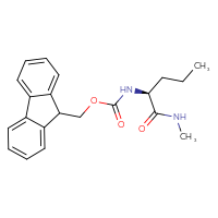 Chemical structure of (9H-fluoren-9-yl)methyl N-[(1S)-1-(methylcarbamoyl)butyl]carbamate - CSSB06400603231