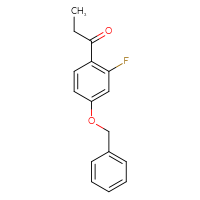 Chemical structure of 1-[4-(benzyloxy)-2-fluorophenyl]propan-1-one - CSSB20879094290