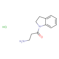 Chemical structure of 3-amino-1-(2,3-dihydro-1H-indol-1-yl)propan-1-one hydrochloride - CSSB00025749988