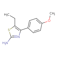 Chemical structure of 5-ethyl-4-(4-methoxyphenyl)-1,3-thiazol-2-amine - CSSB00000013140