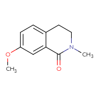 Chemical structure of 7-methoxy-2-methyl-1,2,3,4-tetrahydroisoquinolin-1-one - CSSB00015999560