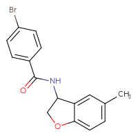 Chemical structure of 4-bromo-N-(5-methyl-2,3-dihydro-1-benzofuran-3-yl)benzamide - CSSB02041911207
