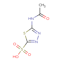 Chemical structure of 5-acetamido-1,3,4-thiadiazole-2-sulfonic acid - CSSB00010381408