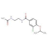 Chemical structure of N-(2-{[3-chloro-4-(propan-2-yloxy)phenyl]formamido}ethyl)acetamide - CSSB06477643003