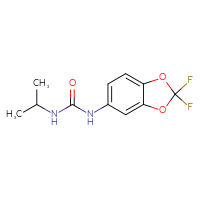 Chemical structure of 1-(2,2-difluoro-2H-1,3-benzodioxol-5-yl)-3-(propan-2-yl)urea - CSSB00000419730