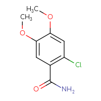 Chemical structure of 2-chloro-4,5-dimethoxybenzamide - CSSB00010581975