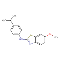 Chemical structure of 6-methoxy-N-[4-(propan-2-yl)phenyl]-1,3-benzothiazol-2-amine - CSSB00020652110