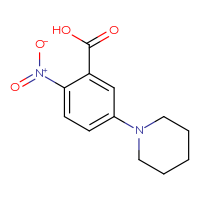 Chemical structure of 2-nitro-5-(piperidin-1-yl)benzoic acid - CSSB00000389073