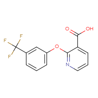 Chemical structure of 2-[3-(trifluoromethyl)phenoxy]pyridine-3-carboxylic acid - CSSB00015320059