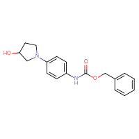 Chemical structure of benzyl N-[4-(3-hydroxypyrrolidin-1-yl)phenyl]carbamate - CSSB03496565284