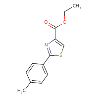 Chemical structure of ethyl 2-(4-methylphenyl)-1,3-thiazole-4-carboxylate - CSSB00000256582