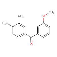 Chemical structure of (3,4-dimethylphenyl)(3-methoxyphenyl)methanone - CSSB00000426383
