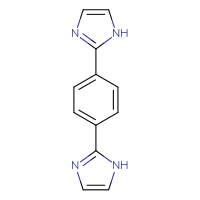 Chemical structure of 2-[4-(1H-imidazol-2-yl)phenyl]-1H-imidazole - CSSB00010218772