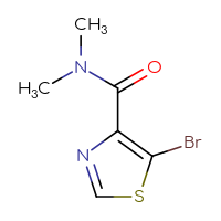 Chemical structure of 5-bromo-N,N-dimethyl-1,3-thiazole-4-carboxamide - CSSB00022630222
