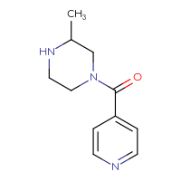 Chemical structure of 3-methyl-1-(pyridine-4-carbonyl)piperazine - CSSB00012275411