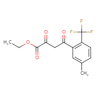 Chemical structure of ethyl 4-[5-methyl-2-(trifluoromethyl)phenyl]-2,4-dioxobutanoate - CSSB21495854687