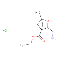 Chemical structure of ethyl 3-(aminomethyl)-1-methyl-2-oxabicyclo[2.1.1]hexane-4-carboxylate hydrochloride - CSSB06256046160