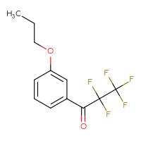 Chemical structure of 2,2,3,3,3-pentafluoro-1-(3-propoxyphenyl)propan-1-one - CSSB20899226392