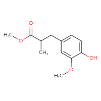 Chemical structure of methyl 3-(4-hydroxy-3-methoxyphenyl)-2-methylpropanoate - CSSB00031604745