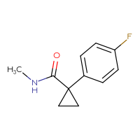 Chemical structure of 1-(4-fluorophenyl)-N-methylcyclopropane-1-carboxamide - CSSB00011221873