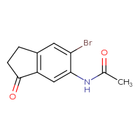 Chemical structure of N-(6-bromo-3-oxo-2,3-dihydro-1H-inden-5-yl)acetamide - CSSB00010265039