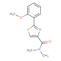 Chemical structure of 2-(2-methoxyphenyl)-N,N-dimethyl-1,3-thiazole-4-carboxamide - CSSB00025956204