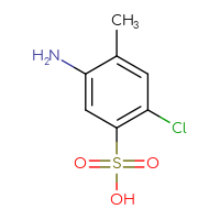 Chemical structure of 5-amino-2-chloro-4-methylbenzene-1-sulfonic acid - CSSB00010726112