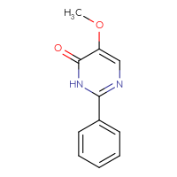 Chemical structure of 5-methoxy-2-phenyl-3,4-dihydropyrimidin-4-one - CSSB00012339536