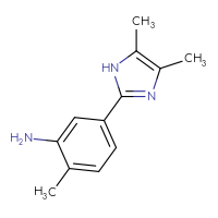 Chemical structure of 5-(4,5-dimethyl-1H-imidazol-2-yl)-2-methylaniline - CSSB00011471272