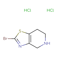 Chemical structure of 2-bromo-4H,5H,6H,7H-[1,3]thiazolo[4,5-c]pyridine dihydrochloride - CSSB20621793335