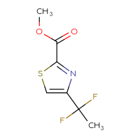 Chemical structure of methyl 4-(1,1-difluoroethyl)-1,3-thiazole-2-carboxylate - CSSB00044897441