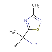 Chemical structure of 2-(3-methyl-1,2,4-thiadiazol-5-yl)propan-2-amine - CSSB00014844998
