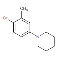 Chemical structure of 1-(4-bromo-3-methylphenyl)piperidine - CSSB00012947948