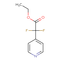 Chemical structure of ethyl 2,2-difluoro-2-(pyridin-4-yl)acetate - CSSB00000696328