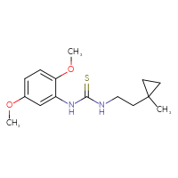 Chemical structure of 1-(2,5-dimethoxyphenyl)-3-[2-(1-methylcyclopropyl)ethyl]thiourea - CSSB02036416898