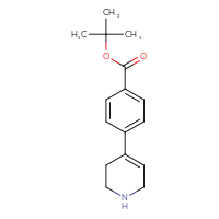 Chemical structure of tert-butyl 4-(1,2,3,6-tetrahydropyridin-4-yl)benzoate - CSSB06379189085